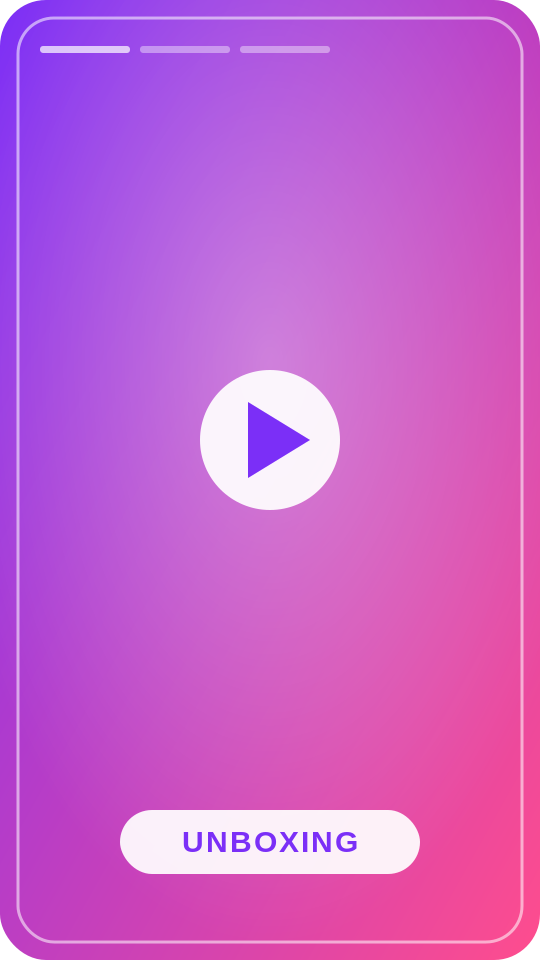 Vídeo UGC unboxing